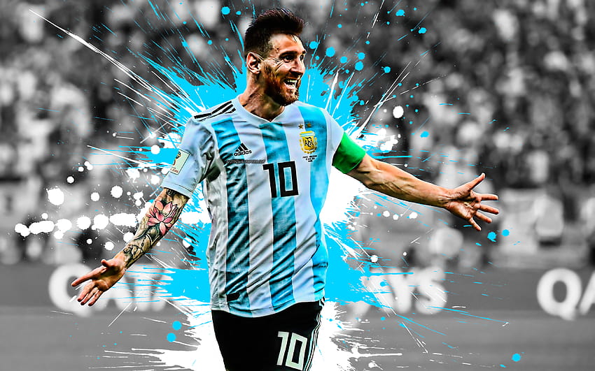 Lionel Messi, Argentina national football team, world football star, Argentinian footballer, Leo Messi, striker, Argentina, goal, joy, football with resolution 3840x2400. High Quality, leo messi argentina HD wallpaper