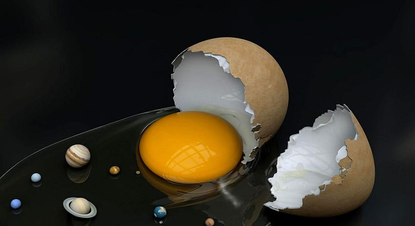 Egg Solar Sistem Funny HD wallpaper