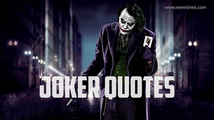 Joker Quotes As Inspiring Motivational HD wallpaper