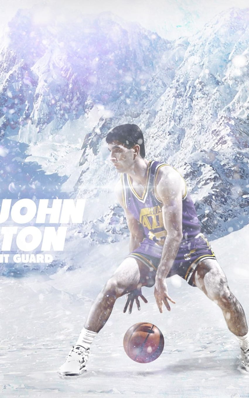 John Stockton 농구 HD 전화 배경 화면