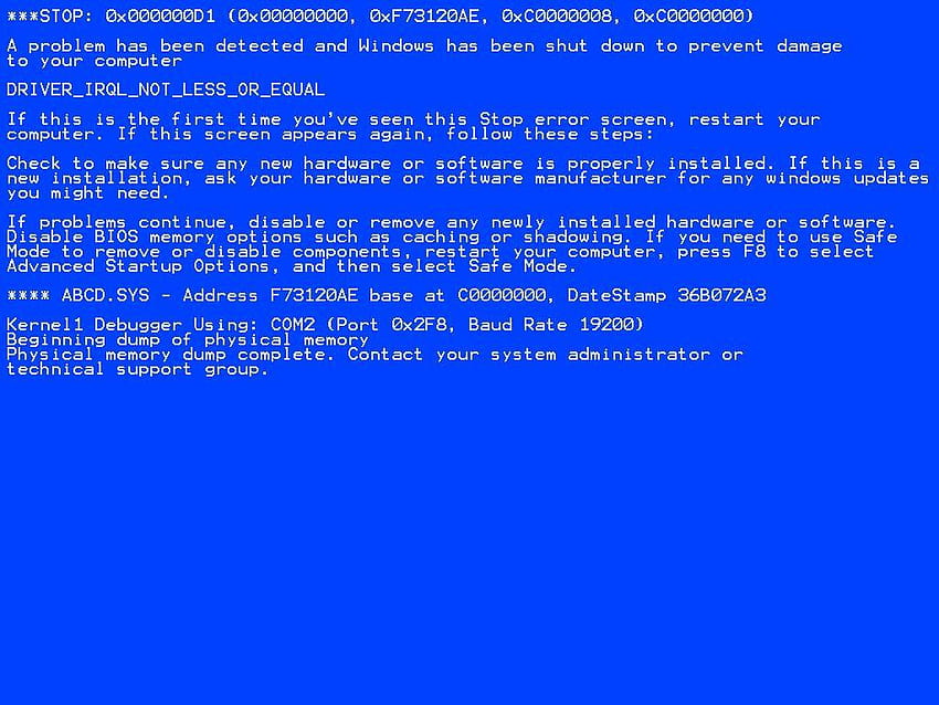 크래시 복구 초보자 가이드: 죽음의 블루 스크린이란 무엇입니까?, 블루 스크린 윈도우 7 HD 월페이퍼