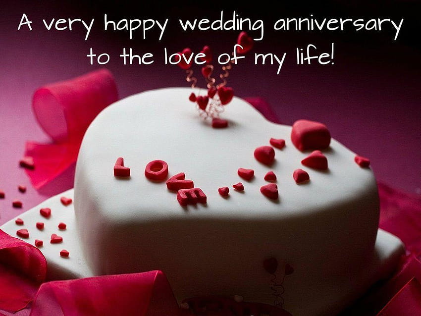 Feliz aniversário para o amor da minha vida, aniversário de casamento papel de parede HD