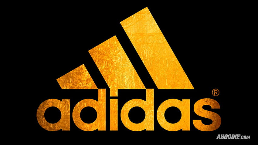 Adidas Schwarz und Gold auf Hund, adidas golden HD-Hintergrundbild