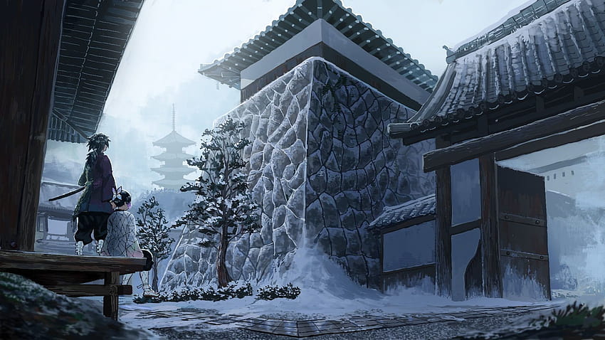 Anime Demon Slayer: Kimetsu no Yaiba Giyuu Tomioka Shinobu Kochou en 2021, Damion Frost fondo de pantalla
