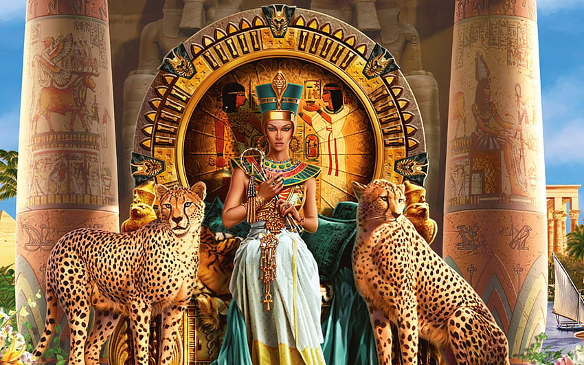 エジプトの女王、エジプト猫 高画質の壁紙