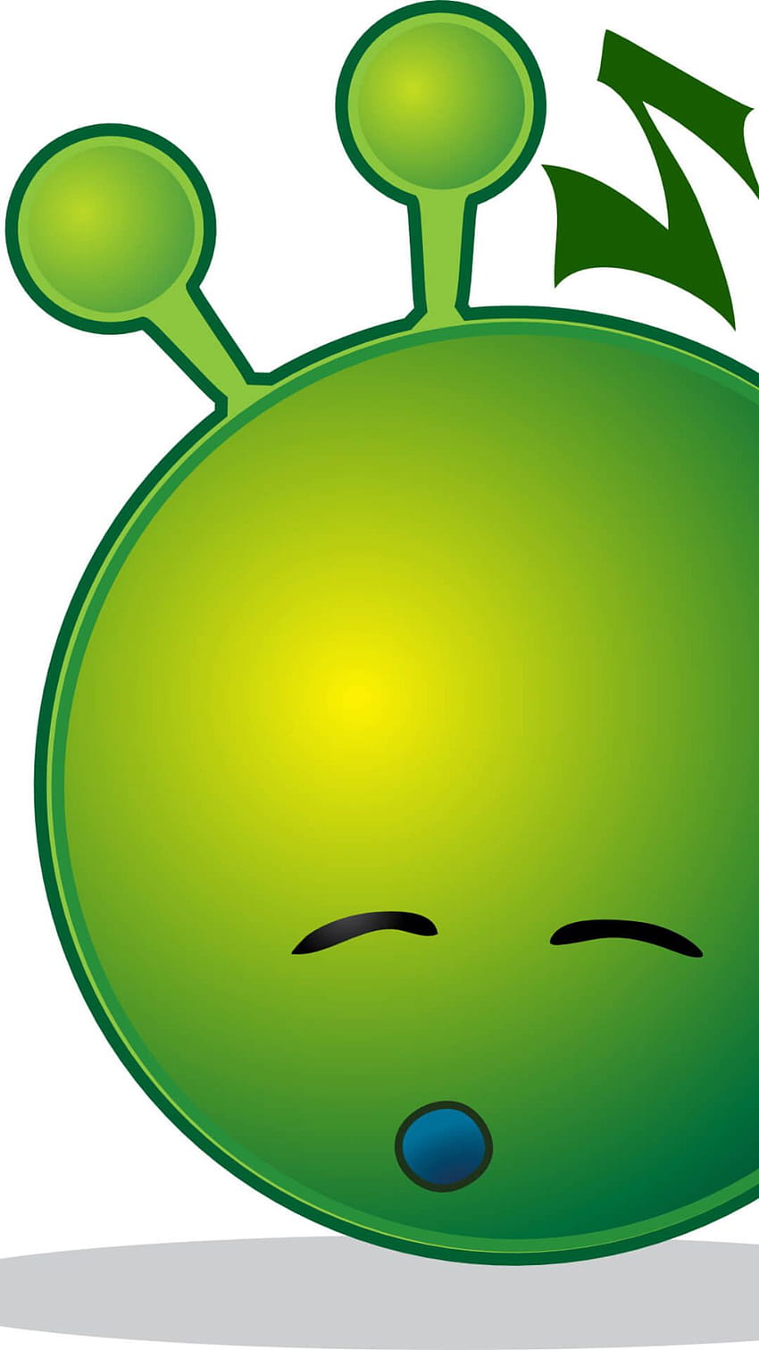 Sleepy Alien Emoji HD phone wallpaper