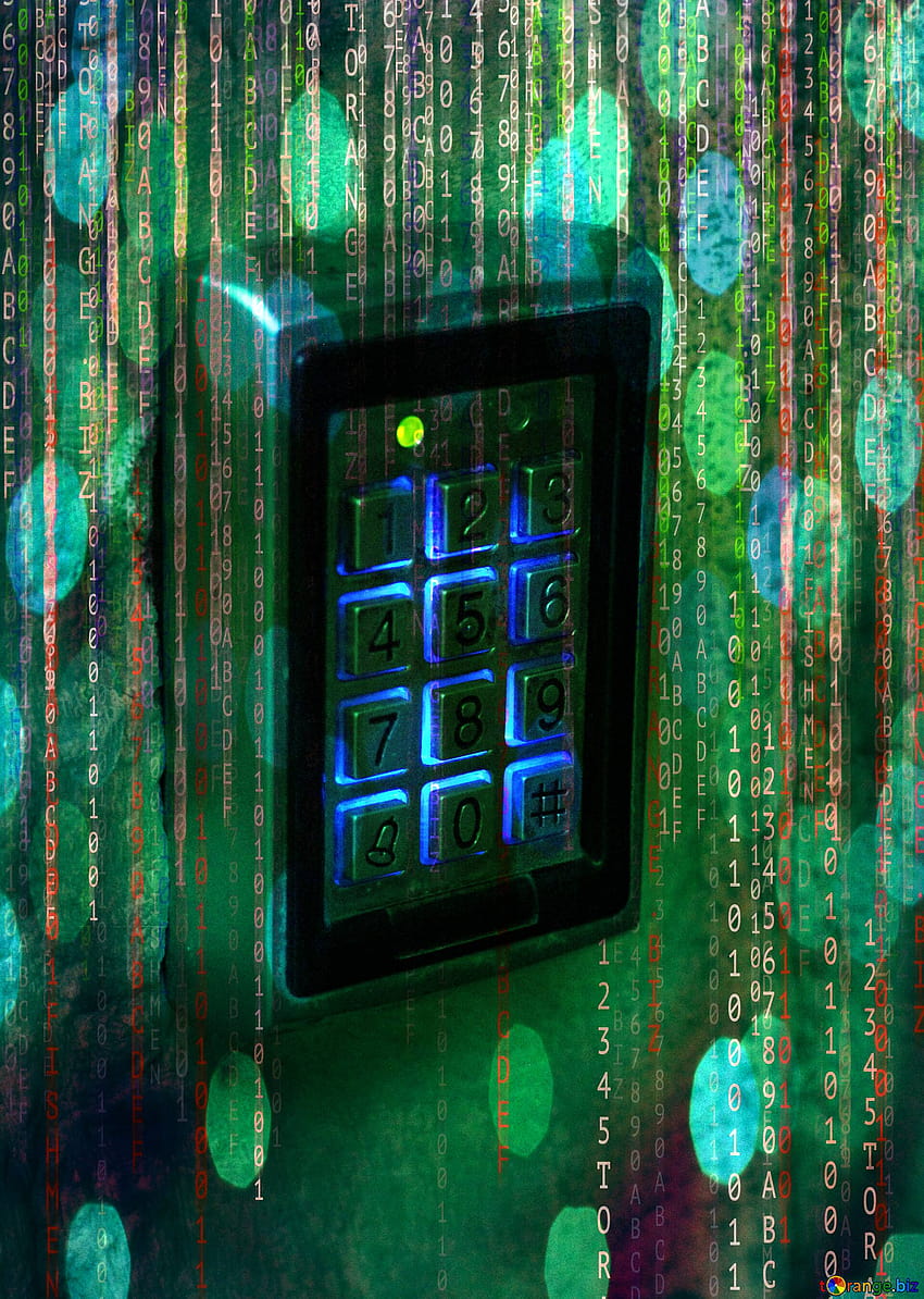 Digital door lock matrix style backgrounds on CC HD phone wallpaper