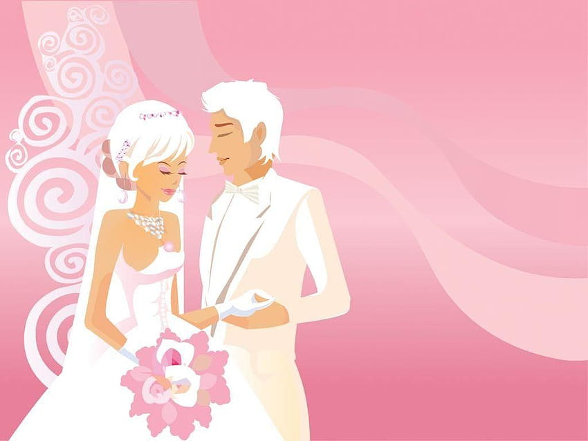 結婚式の招待状のピンクの背景のデザイン、背景の結婚式 高画質の壁紙