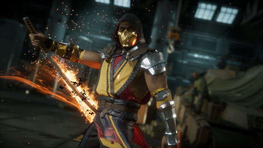 Scorpion Flaming Katana Mortal Kombat 11 HD Wallpaper | Pxfuel