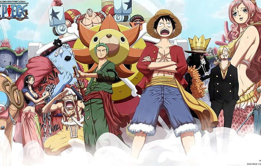 Robin, Nami, Usopp, Brook, Zoro, Sanji, Luffy, Chopper, One Piece, seção прочее, luffy zoro sanji papel de parede HD