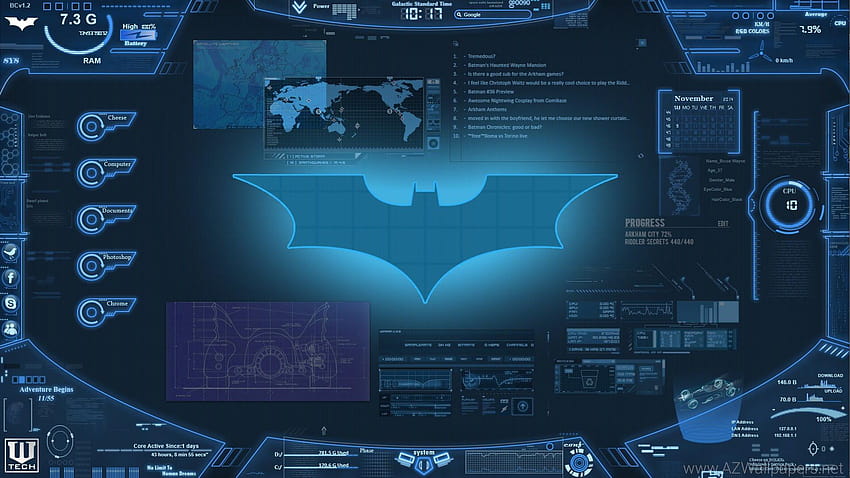 Batcomputer, Wayne Enterprises Sfondo HD