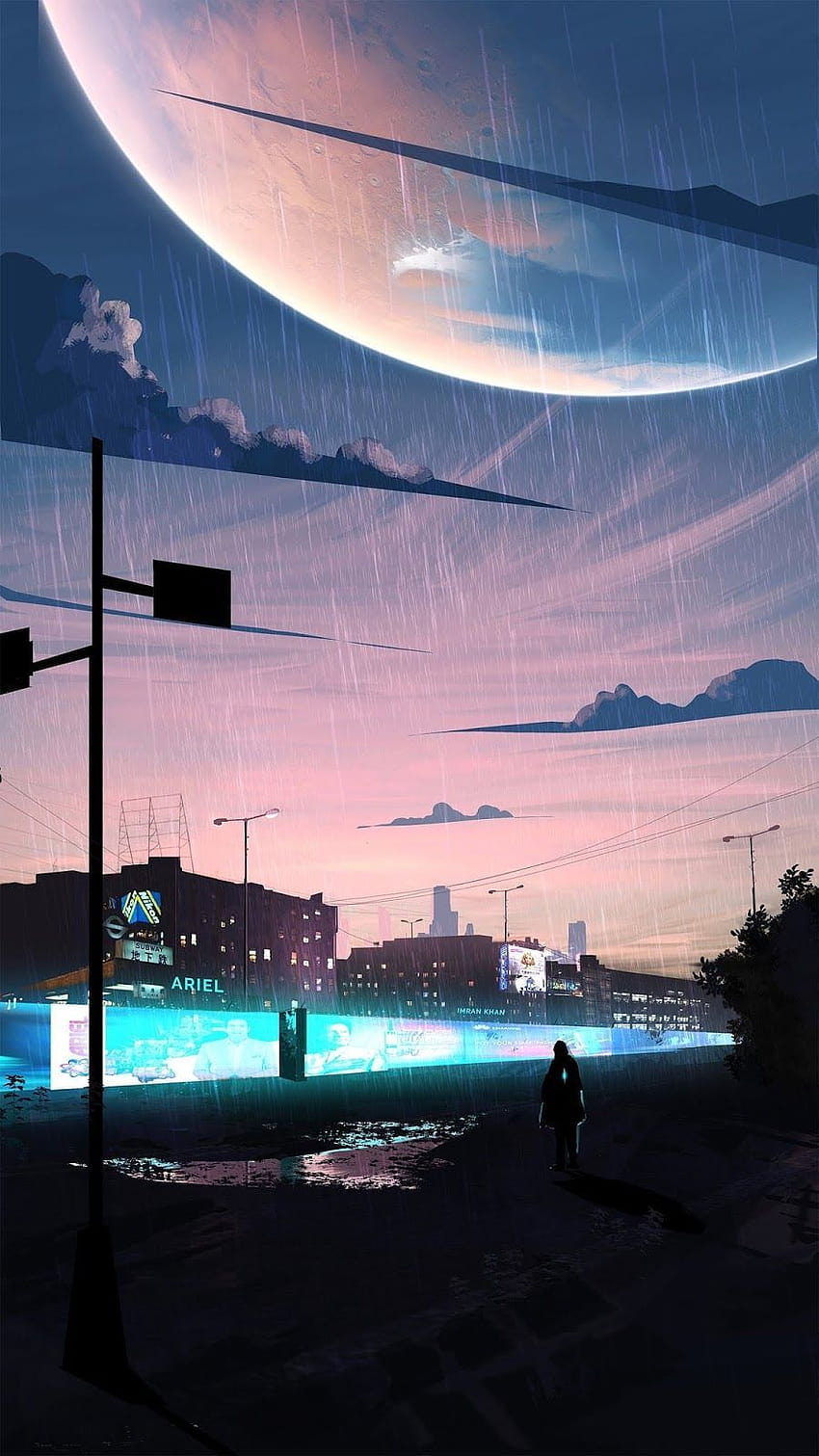 El paisaje de iPhone de anime más atractivo Bajo la lluvia, anime lluvioso  fondo de pantalla del teléfono | Pxfuel