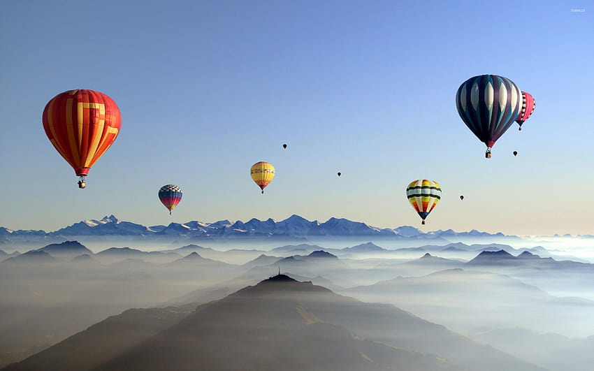 Hot Air Balloon , desert balloon HD wallpaper