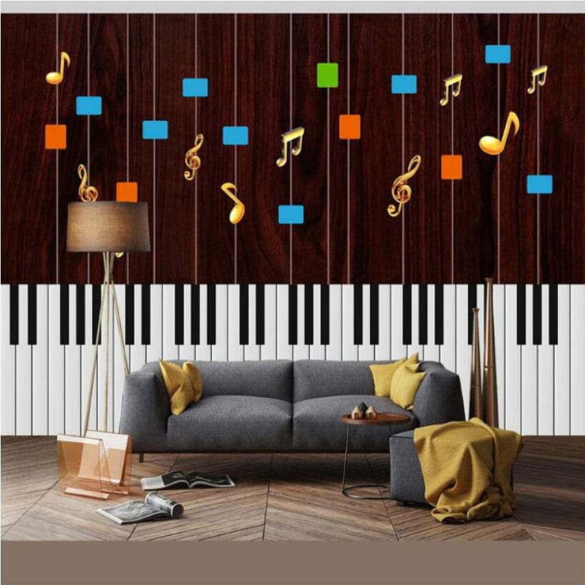 Pbldb Piano Modern Music for Living Room 3D Wall Paper Decorative Painting Backdrop Home Improvement HD phone wallpaper
