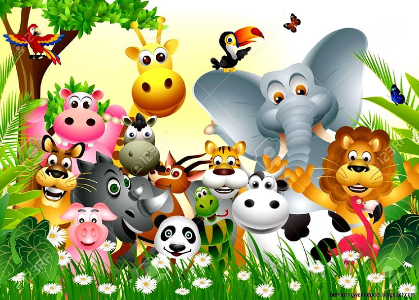 Clipart Animal, jungle animals HD wallpaper