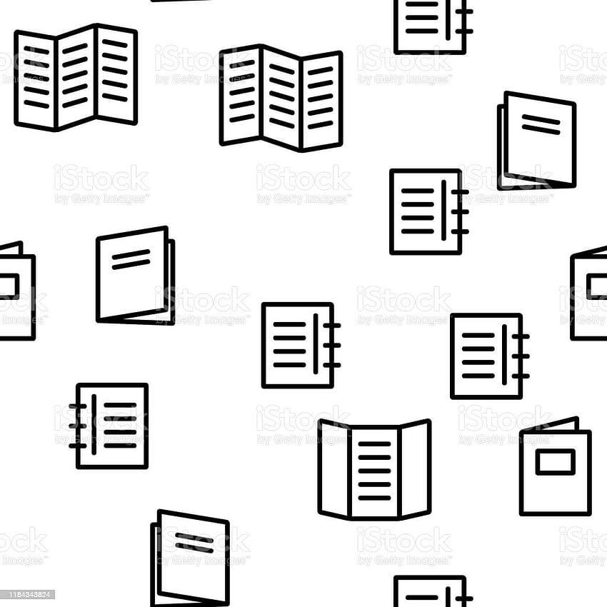 Booklet And Brochure Vector Seamless Pattern Stock Illustration, blooket HD phone wallpaper