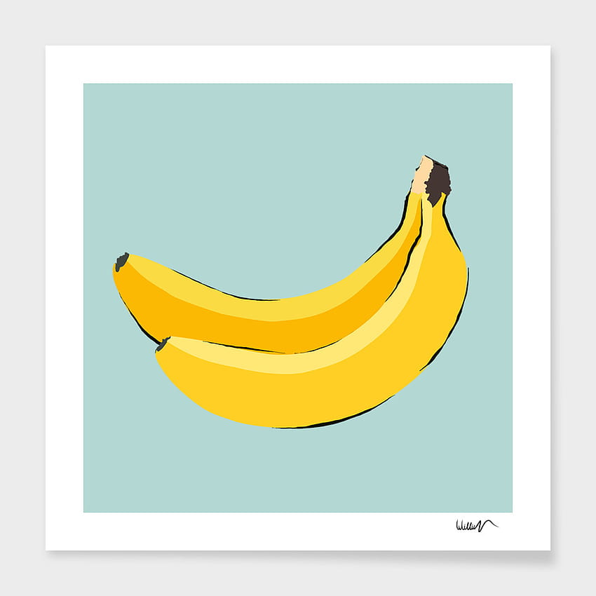 banana » Art Print by irakli gergeshelidze, banana print HD phone wallpaper