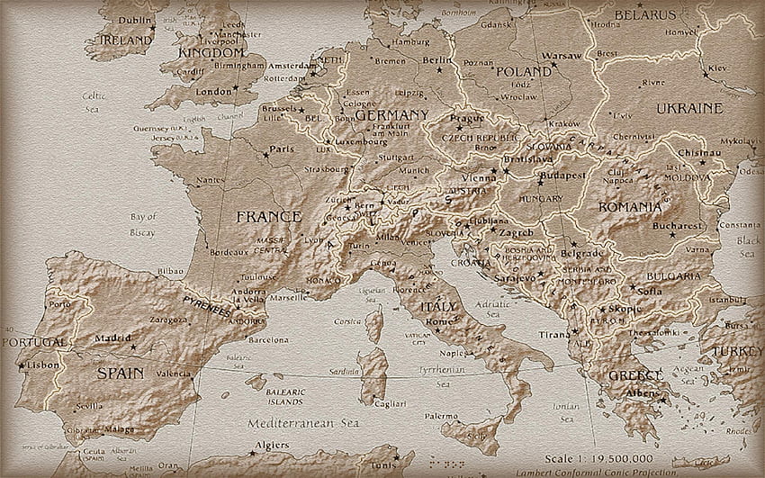 Europakarte Weltkrieg 1914, ww1 Karte HD-Hintergrundbild