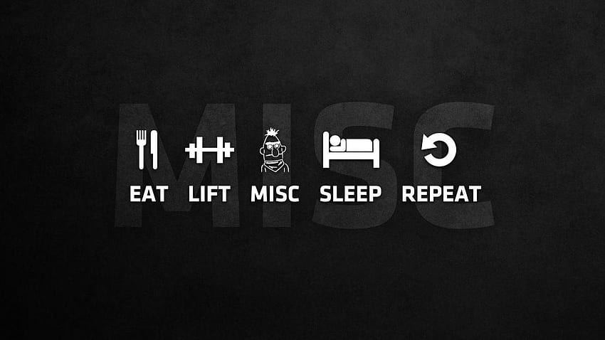 Eat lift misc sleep wiederholen, essen schlafen HD-Hintergrundbild