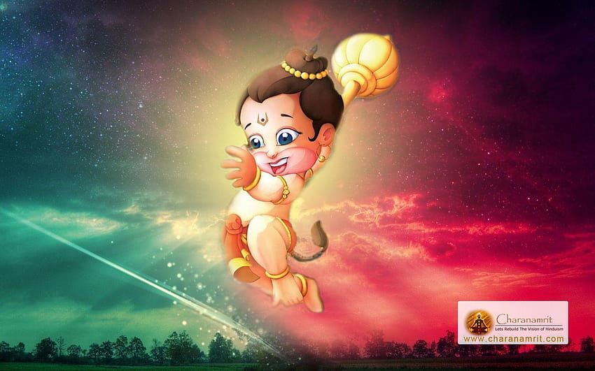 Renkli Bal Hanuman 3D , Hanuman Jayanti HD duvar kağıdı