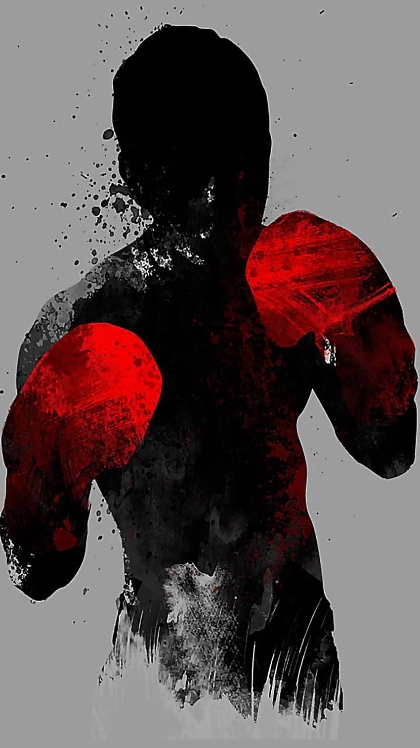 luchador rojo por susbulut, kickbox fondo de pantalla del teléfono