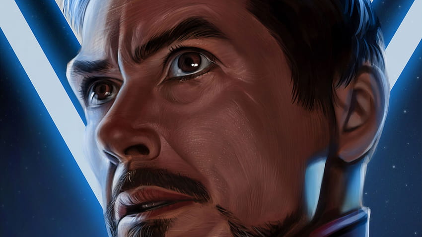 Iron Man Face Portrait, Superhelden, Hintergründe und menschliches Gesicht HD-Hintergrundbild