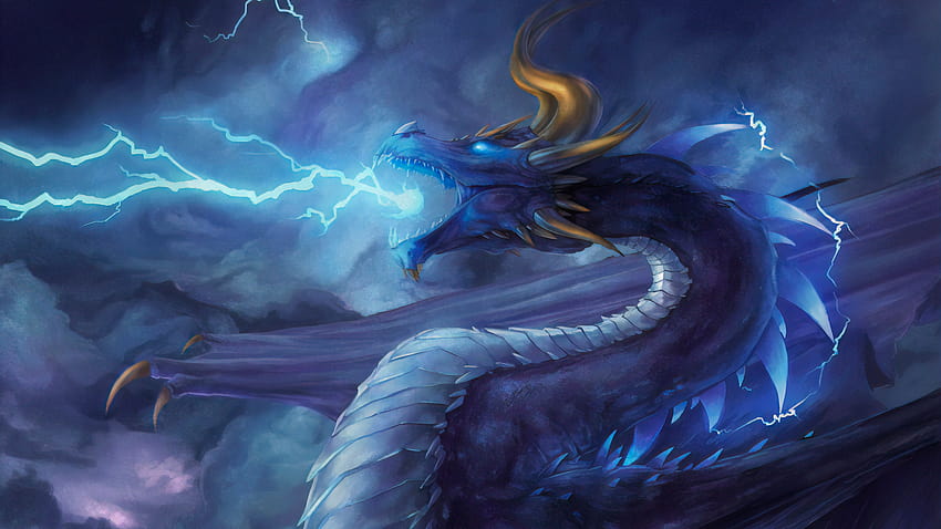 Storm Dragon, Artist, Backgrounds, and, thunder dragon HD wallpaper