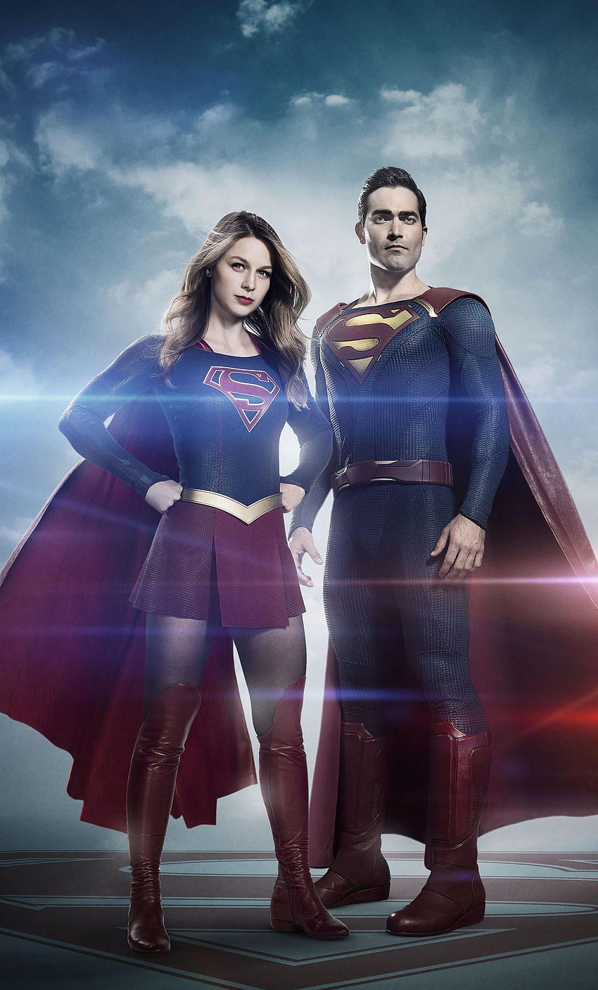 Superman and Superwoman, supergirl HD phone wallpaper