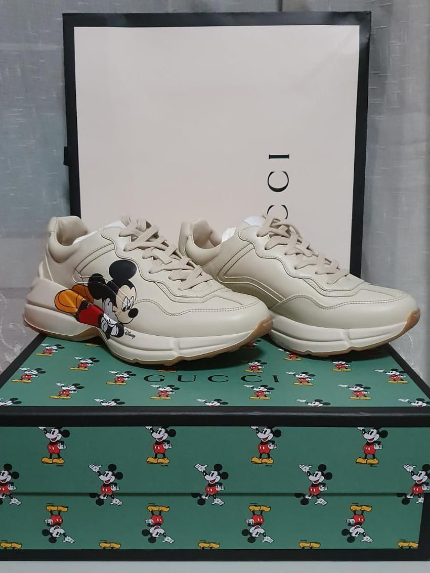 BN Gucci Rhyton Mickey Mouse Men's Limited Edition, Moda Masculina, Calçados, Sapatos sociais em Carousell, sapatos gucci mickey mouse Papel de parede de celular HD