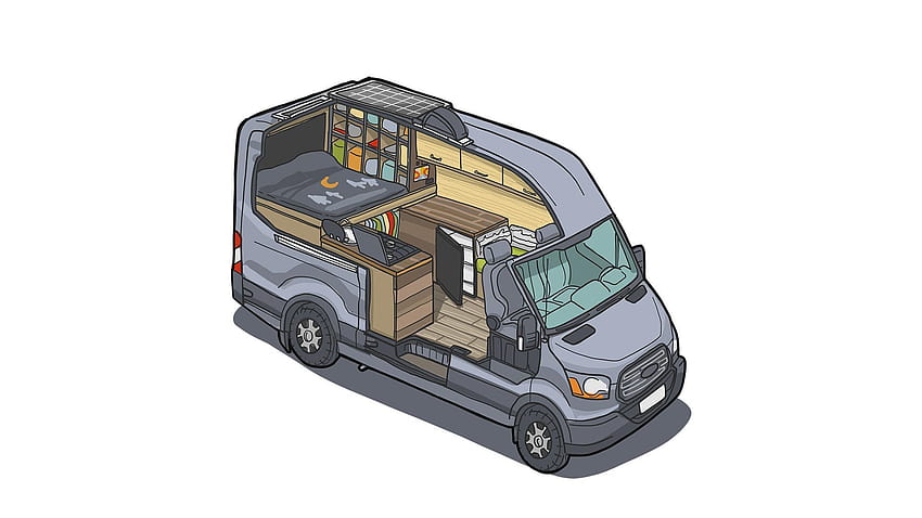 Ford Transit Camper Van DIY Conversion, ford transit passenger van HD wallpaper