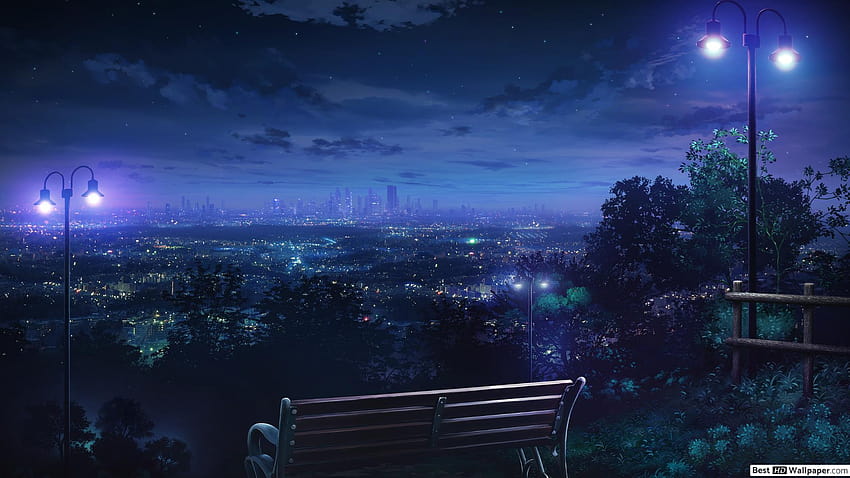 Hermoso paisaje nocturno de anime, lluvia nocturna de anime fondo de  pantalla | Pxfuel