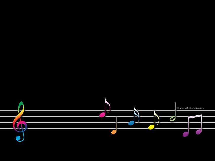 Anteprima del simbolo della nota musicale Colorfull, simbolo della musica Sfondo HD