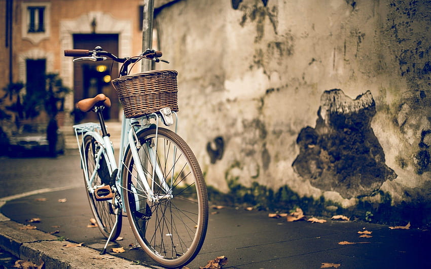 Vintage Girl Bicycle Backgrounds HD wallpaper