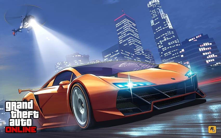 Grand Theft Auto v gta online art car chase police [2880x1800] para su, móvil y tableta, gta 5 estética en línea fondo de pantalla