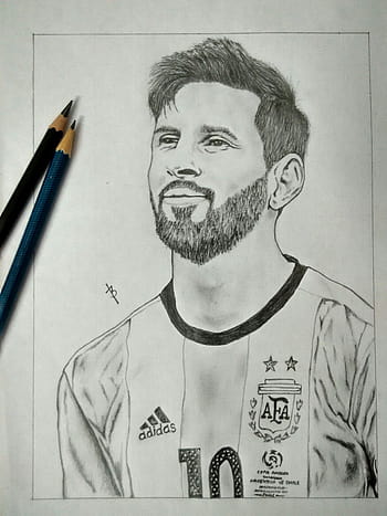 Lionel Messi  Pencil Sketch  Celebrity portraits drawing Lionel messi  Celebrity drawings