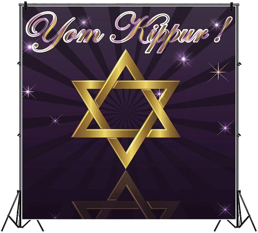 Zubehör SZZWY 6,5 x 6,5 Fuß Happy Yom Kippur Hintergrund Jüdischer Versöhnungstag Hintergründe für Grafik Jüdischer Feiertag Glitzersterne Jüdisches traditionelles Festival Kamera und Zubehör HD-Hintergrundbild
