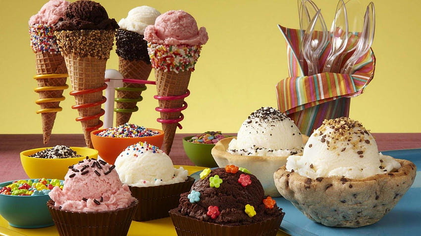 디저트 맛있는 아이스크림 사랑, 초콜릿 아이스크림 HD 월페이퍼