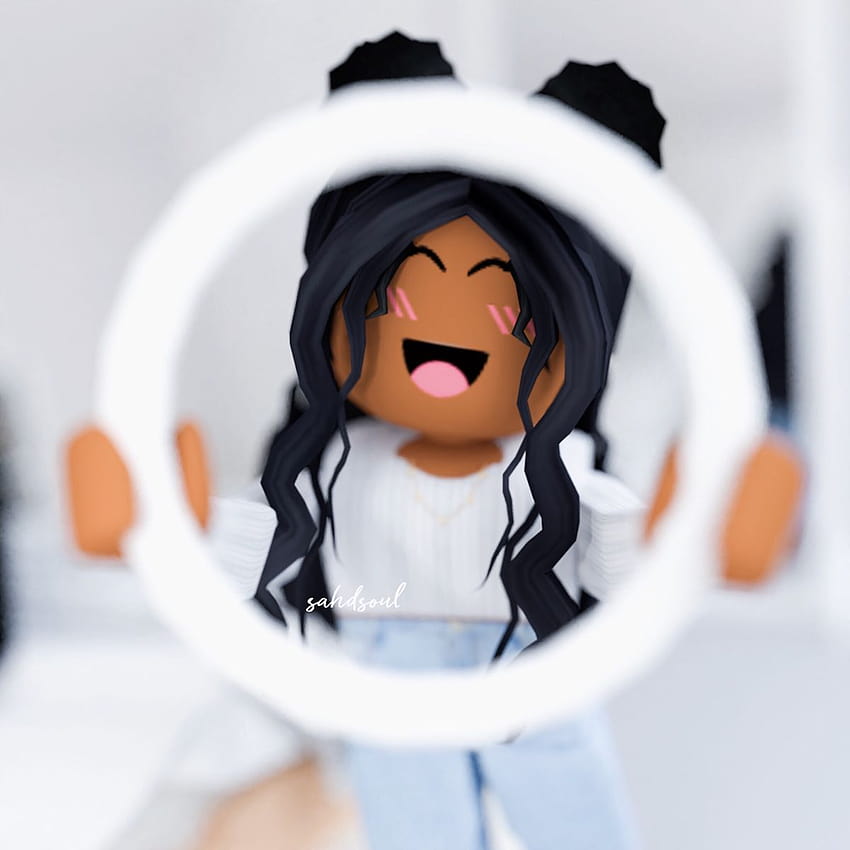 Cute roblox character~!  Black hair roblox, Profile picture for girls,  Roblox pictures