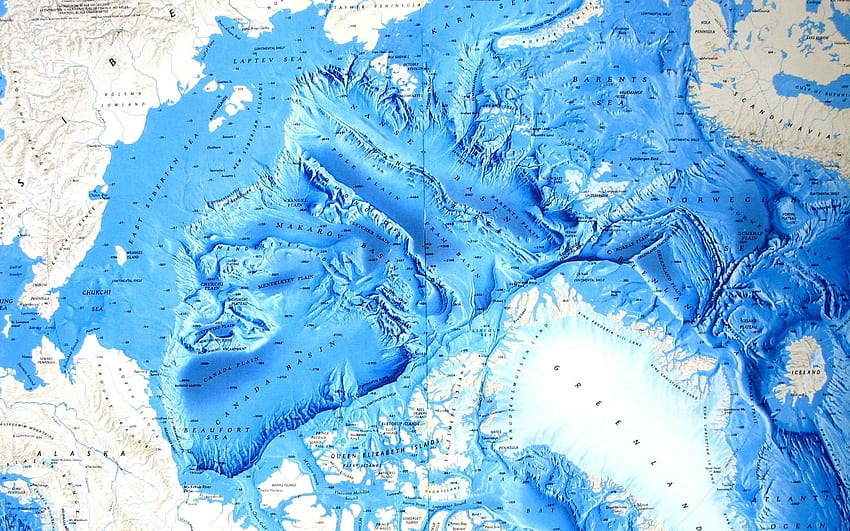 Arktik Okyanusu'nun Topografyası : HD duvar kağıdı