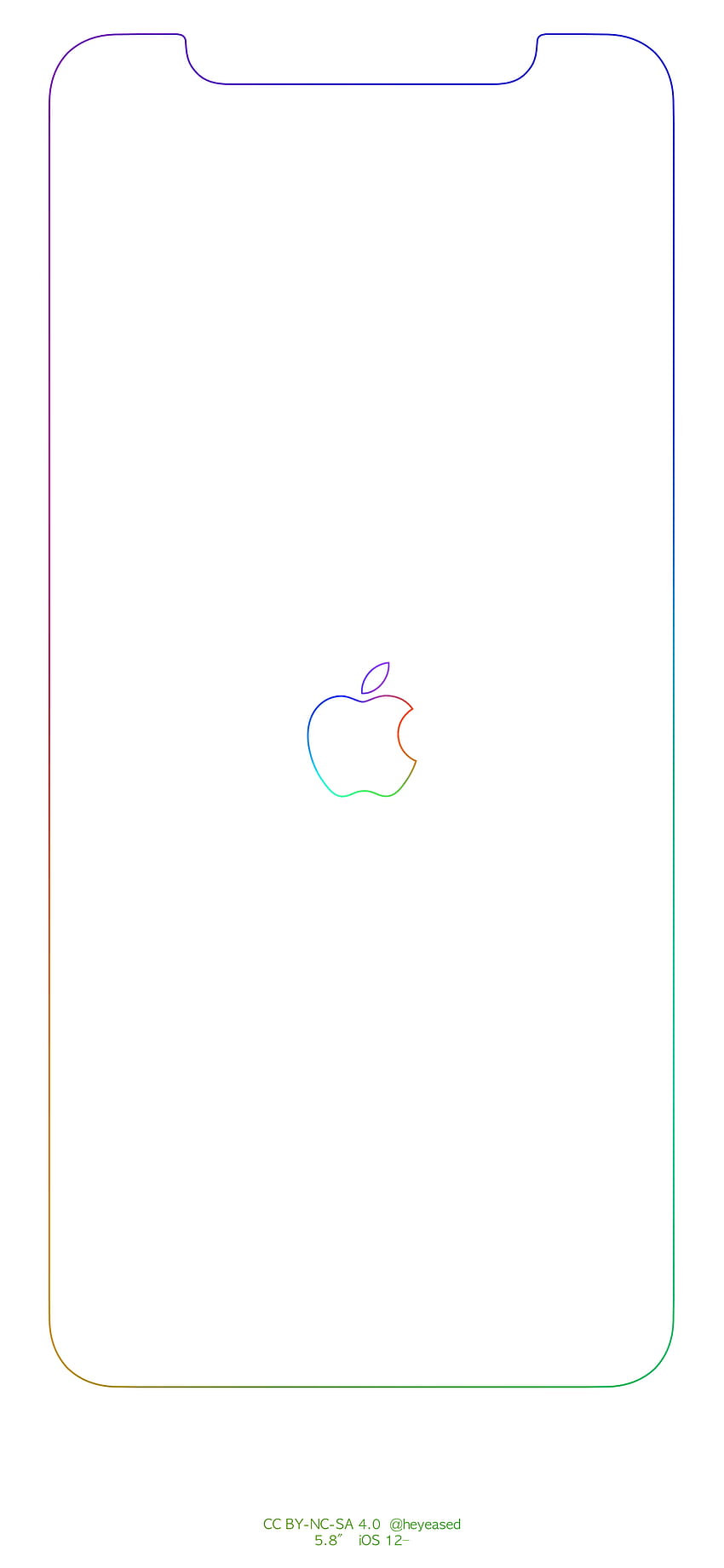 Borda do arco-íris e logotipo da apple iPhone Imgur links, borda do iphone xr Papel de parede de celular HD
