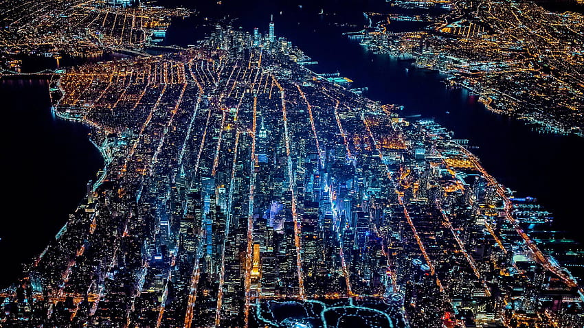 Долен Манхатън през нощта [1920x1080] :, център на Манхатън HD тапет