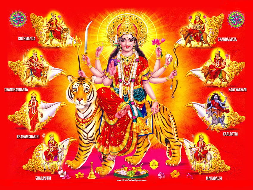 Maa Durga Dazzling und Pix, durga mata HD-Hintergrundbild