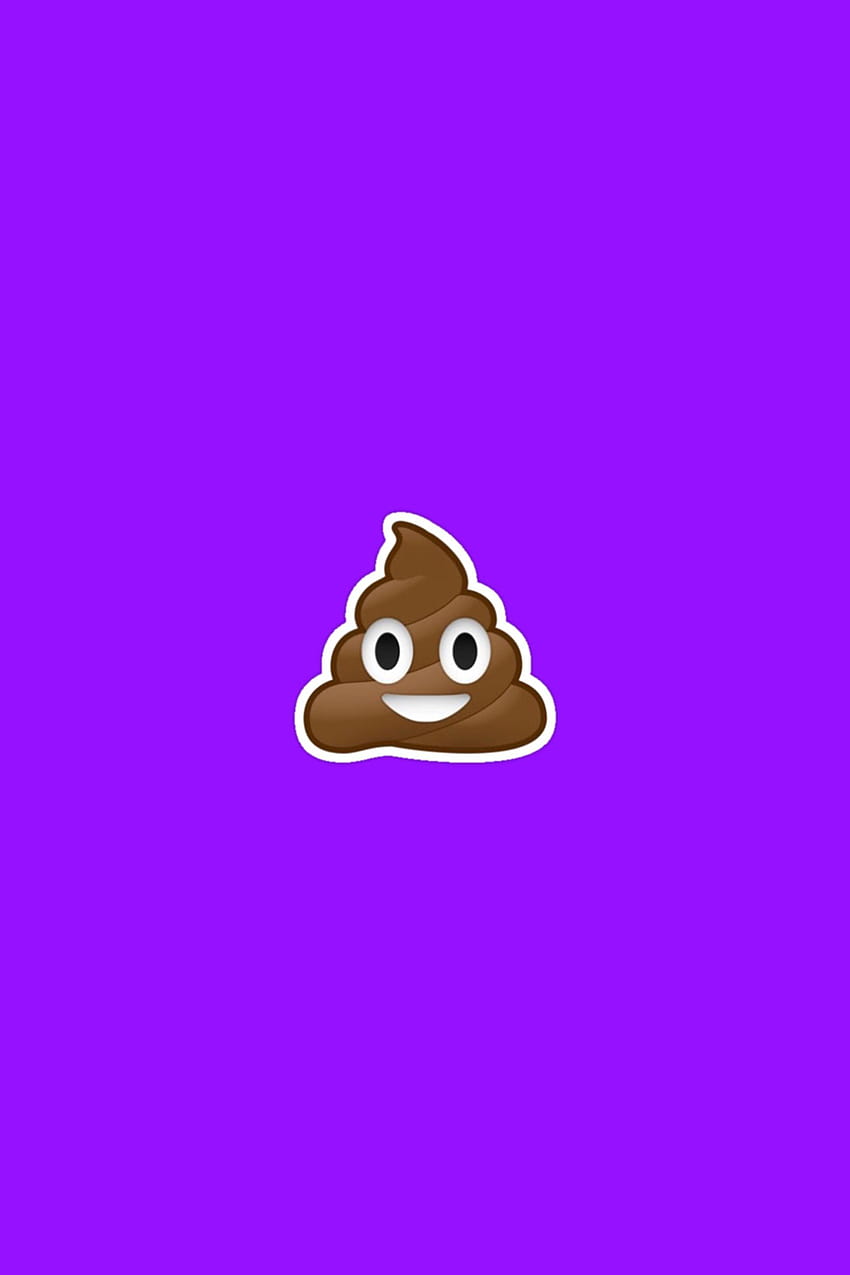 Whatsapp poop emoji purple HD phone wallpaper