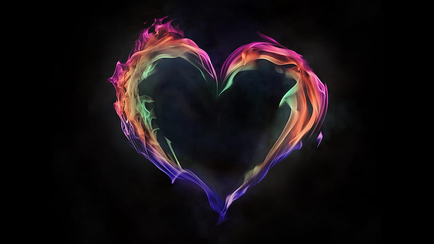 2048x1152 Flame Artistic Heart Love 2048x1152 Resolution, love flame HD wallpaper