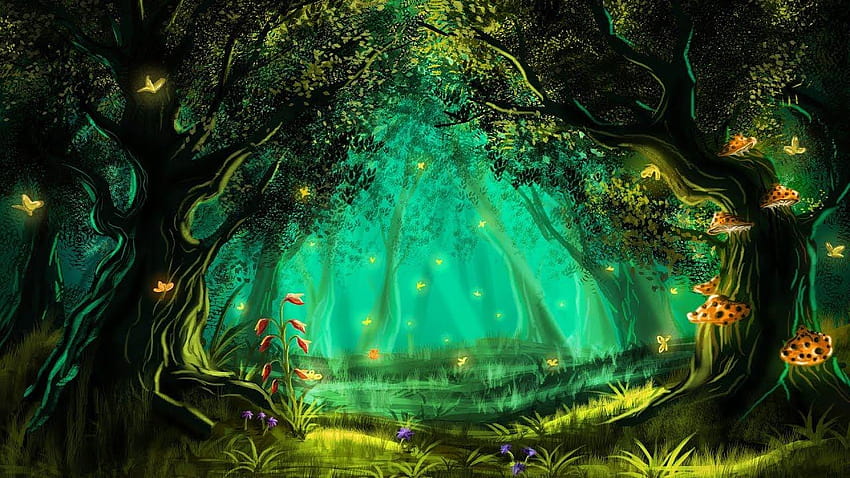 432Hz 》MAGICZNA MUZYKA LASOWA 》Manifestacja cudów 》Podnieś swoje wibracje, magiczne leśne tło Tapeta HD