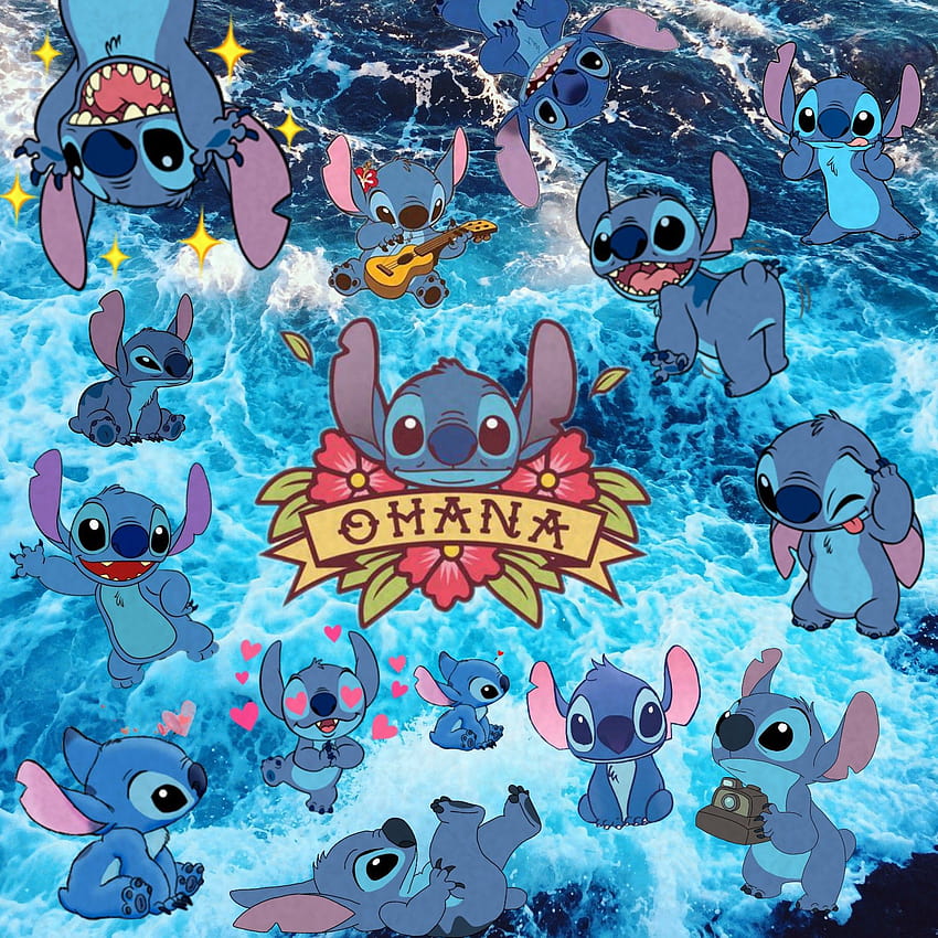 Stitch Collage Laptop Backgrounds, lilo and stitch collage HD phone wallpaper