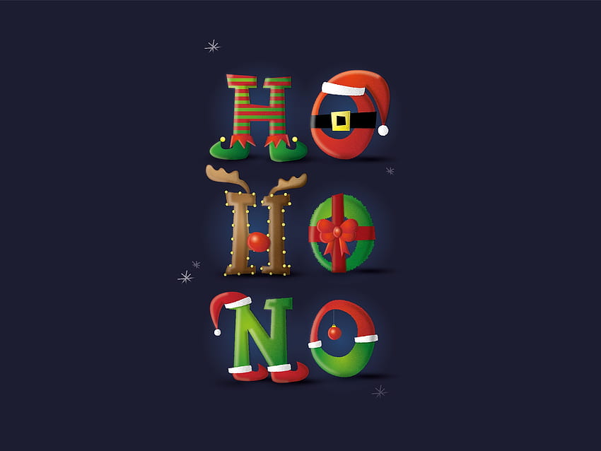 Ho! Ho! TIDAK! Selamat Natal oleh Kamila Figura di Dribbble, hoho christmas Wallpaper HD