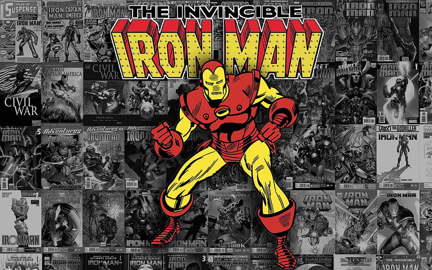 Iron Man Comic posté par Zoey Mercado, merveille vintage Fond d'écran HD