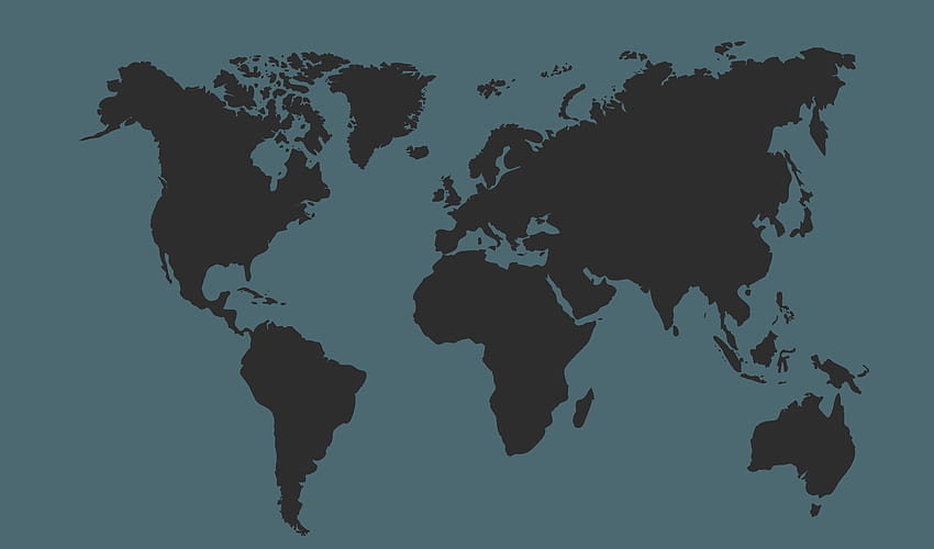 Globe carte du monde carte vierge, carte du monde noir Fond d'écran HD