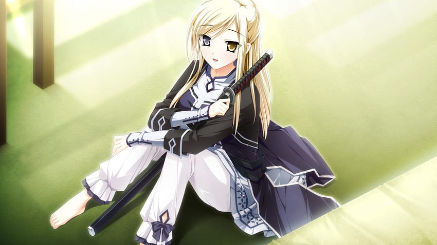 Anime Girl With Blonde Hair And Sword 0820